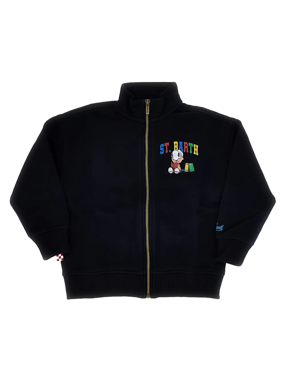 MC2 Saint Barth Kids Snoopy School graphic-print zip-up sweatshirt Zwart