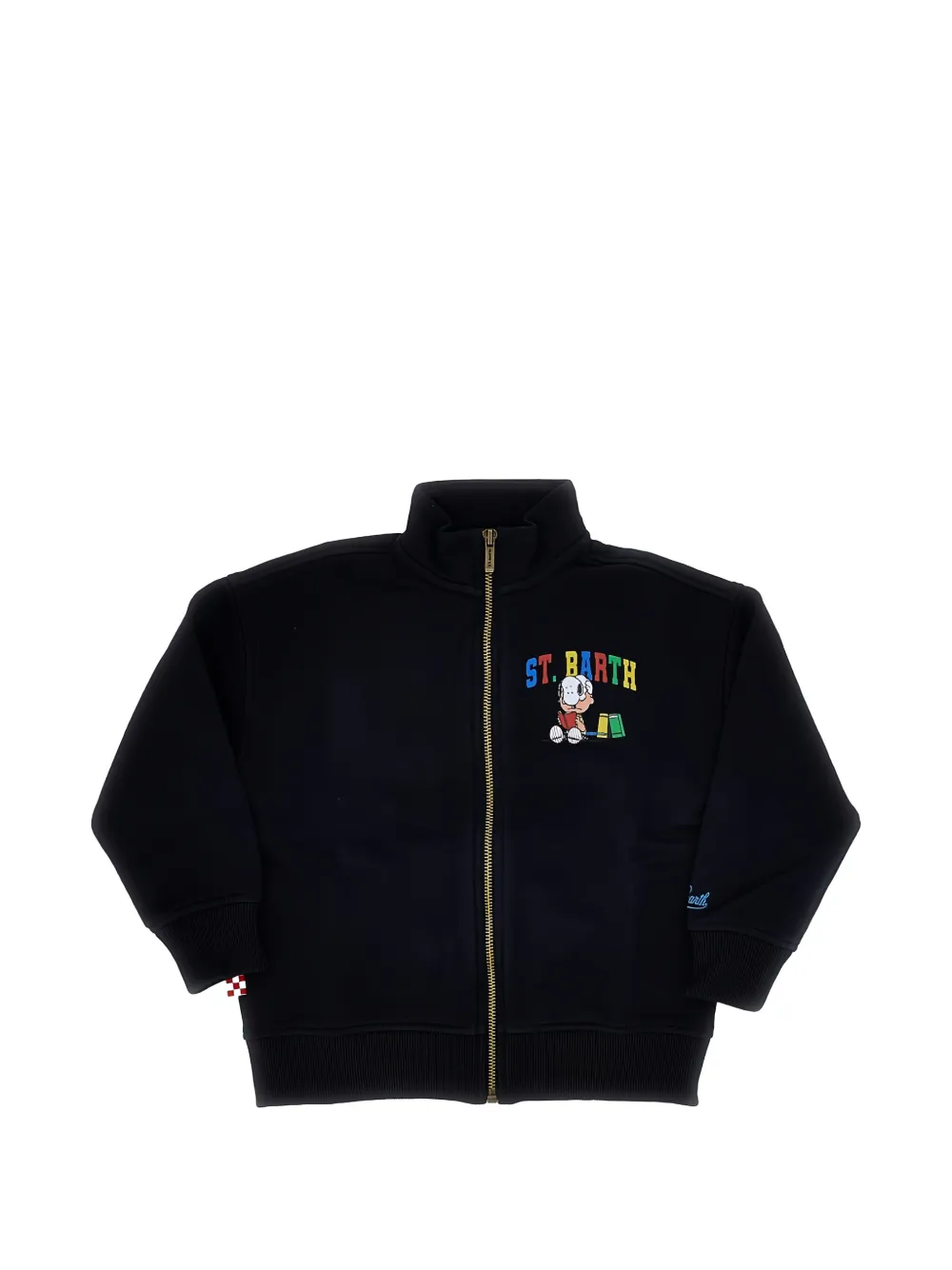 MC2 Saint Barth Kids Snoopy School graphic-print zip-up sweatshirt Zwart