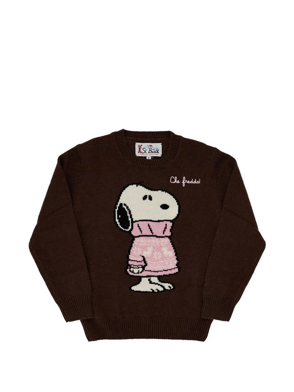 MC2 Saint Barth Intarsia trui Bruin