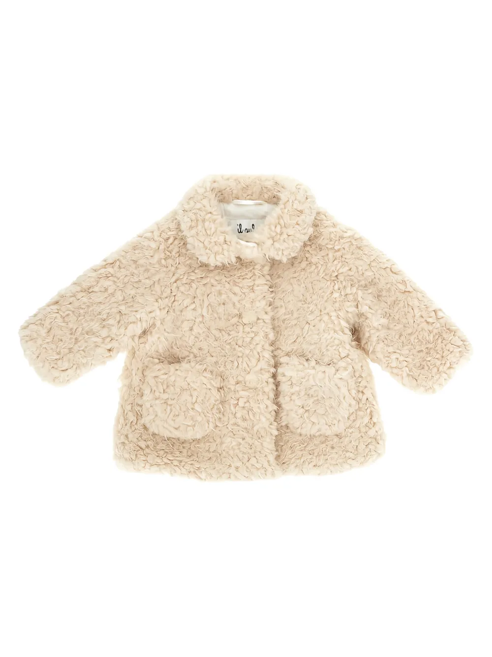 Il Gufo button-fastening faux-fur jacket Beige