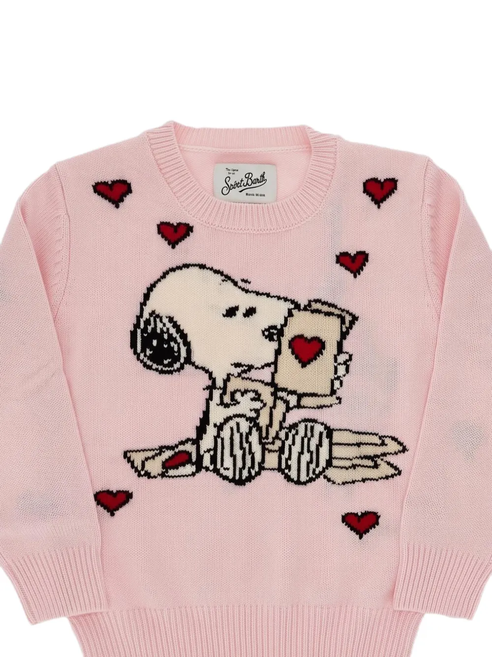 MC2 Saint Barth Kids x Peanuts Snoopy trui met hart-intarsia Roze