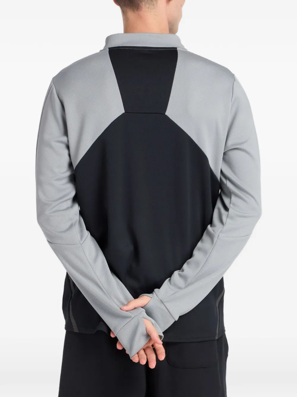 New Balance Sweater met vlakken en kwartrits Grijs