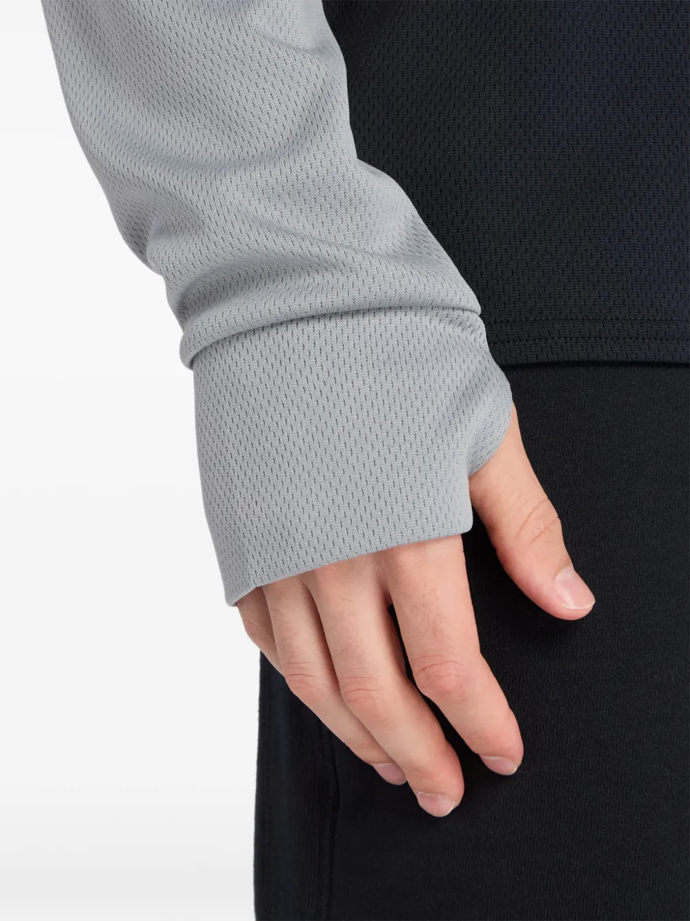 New Balance Sweater met vlakken en kwartrits Grijs