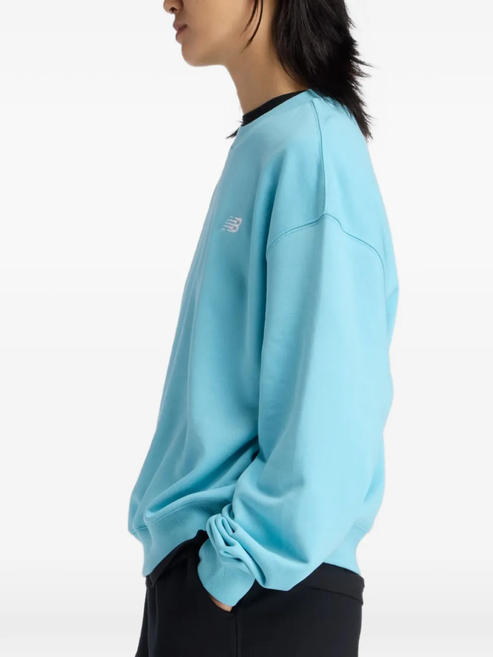 New Balance Sport Essentials badstof sweater Blauw