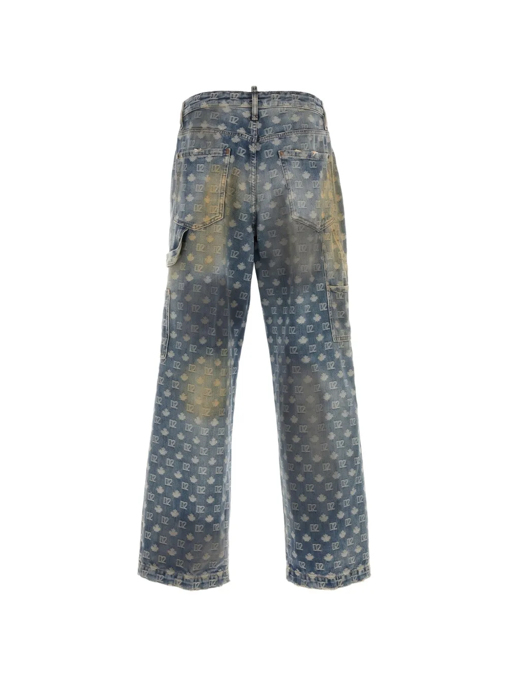 DSQUARED2 Jeans met monogram-print en vlakken Blauw