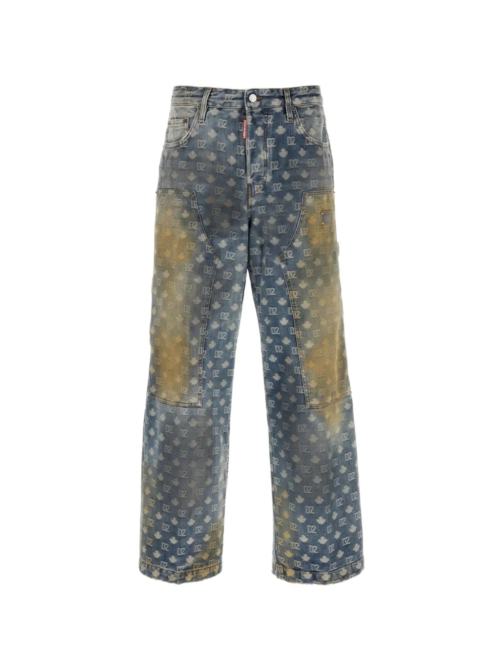 DSQUARED2 Jeans met monogram-print en vlakken Blauw