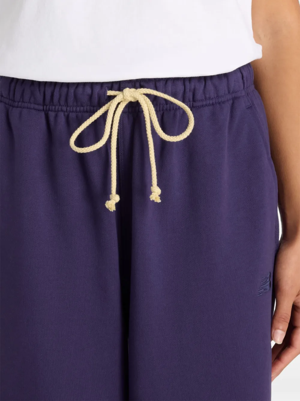 New Balance Athletics badstof joggingbroek Blauw
