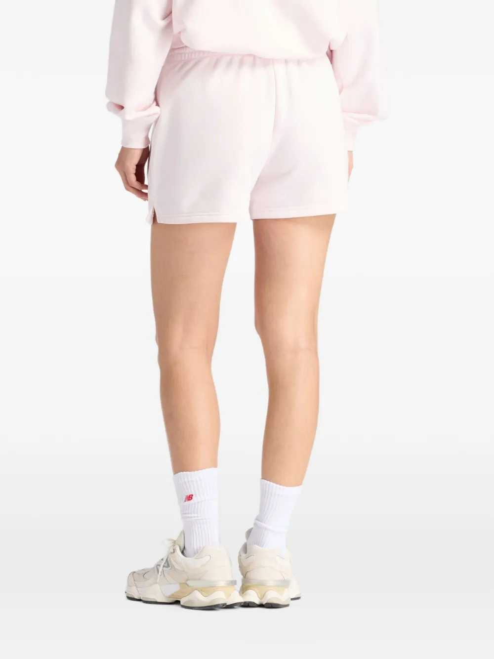 New Balance Sport Essentials badstof shorts Roze