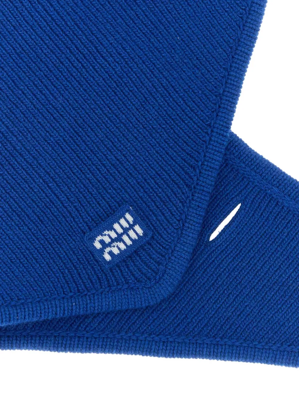 Miu Wollen en kasjmier sjaal Blauw