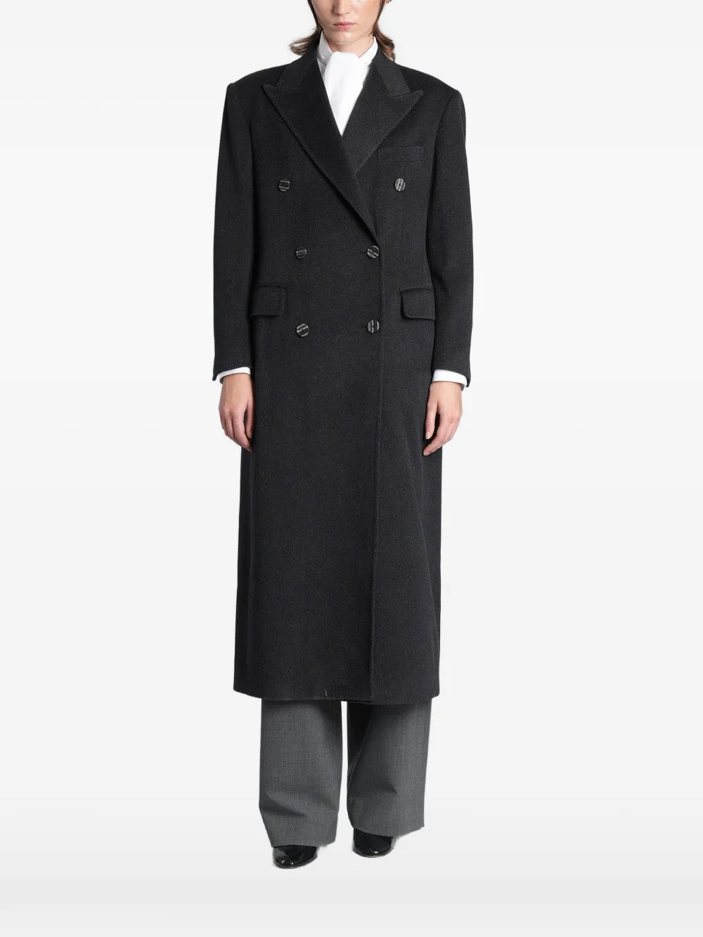 Tagliatore Charlize peak-lapel double-breasted coat - Grey