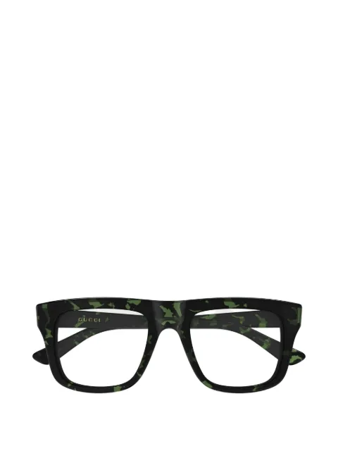 Gucci Eyewear Eckige Brille in Schildpattoptik