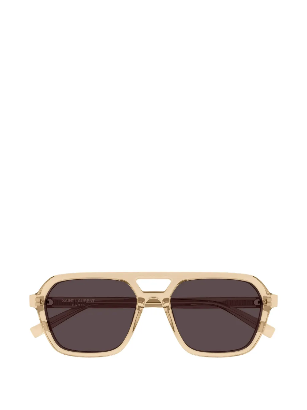 Saint Laurent Eyewear Zonnebril met piloten montuur Geel