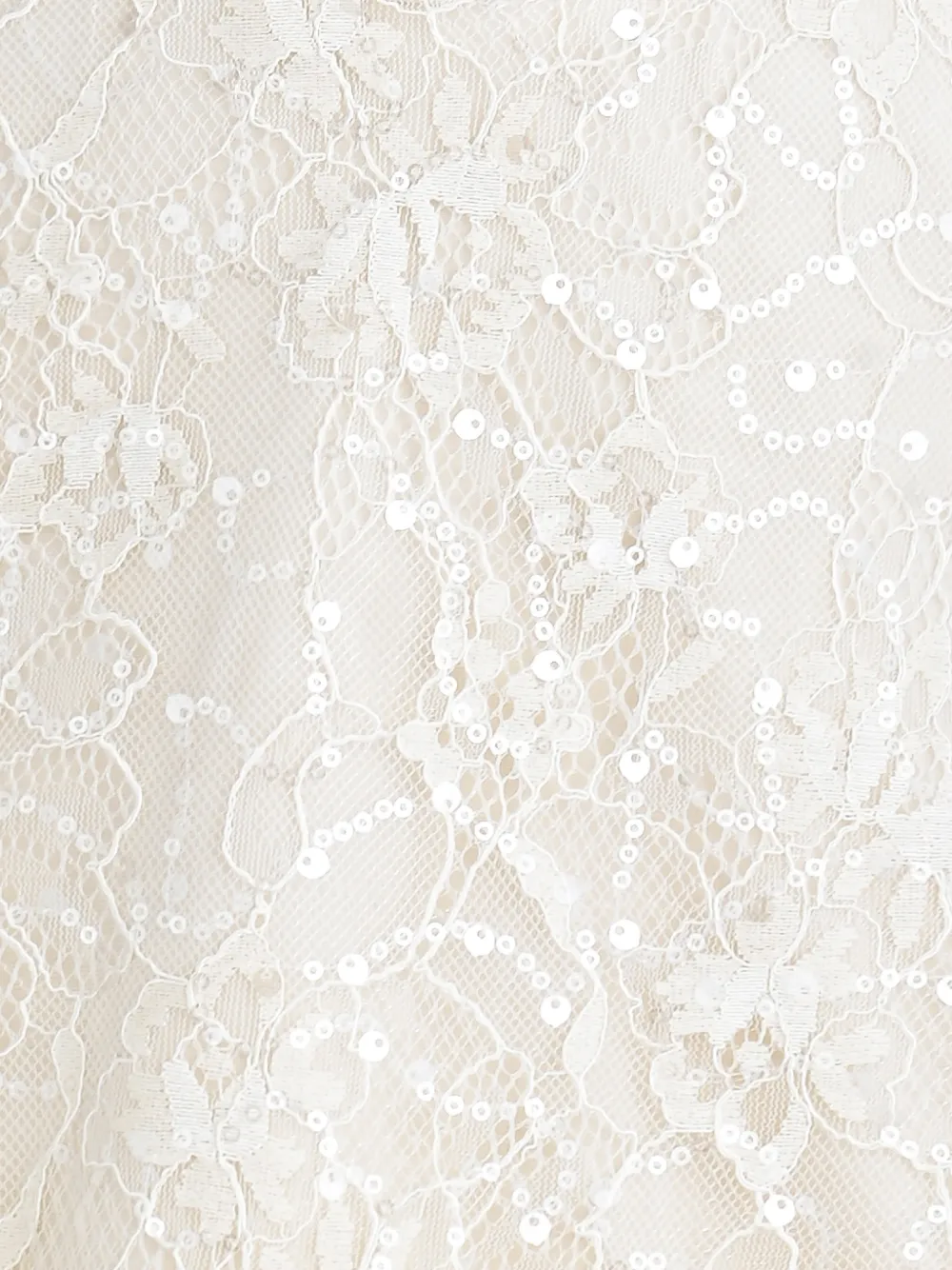 Tulleen Yelena jurk met ruches en kant Beige
