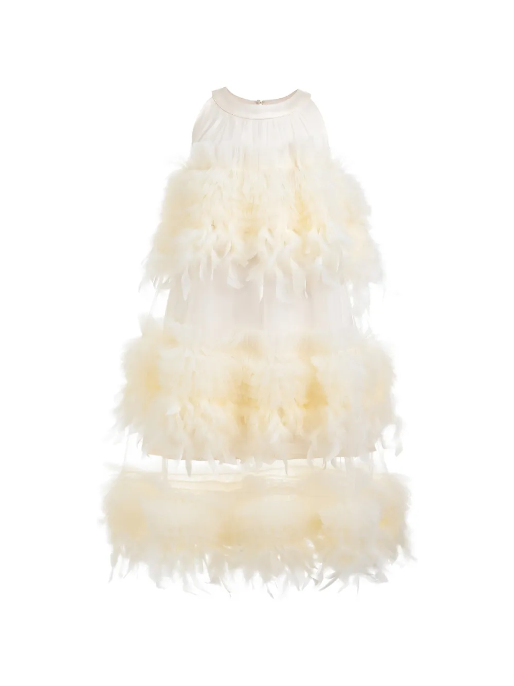 Tulleen Delara tiered dress - Toni neutri