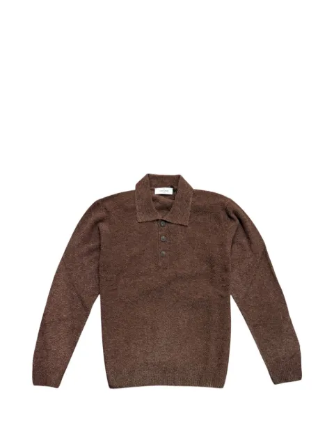Gran Sasso bouclé-knit polo sweater