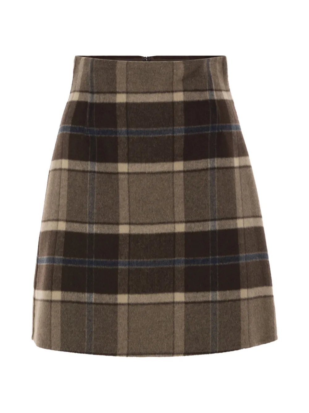 Weekend Max Mara short checked wool skirt - brown - Marron Weekend Max Mara short checked wool skirt - brown - Marron
