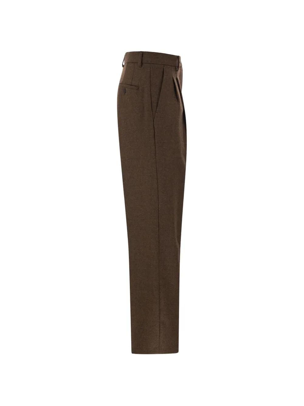 Weekend Max Mara Wollen plooibroek Bruin