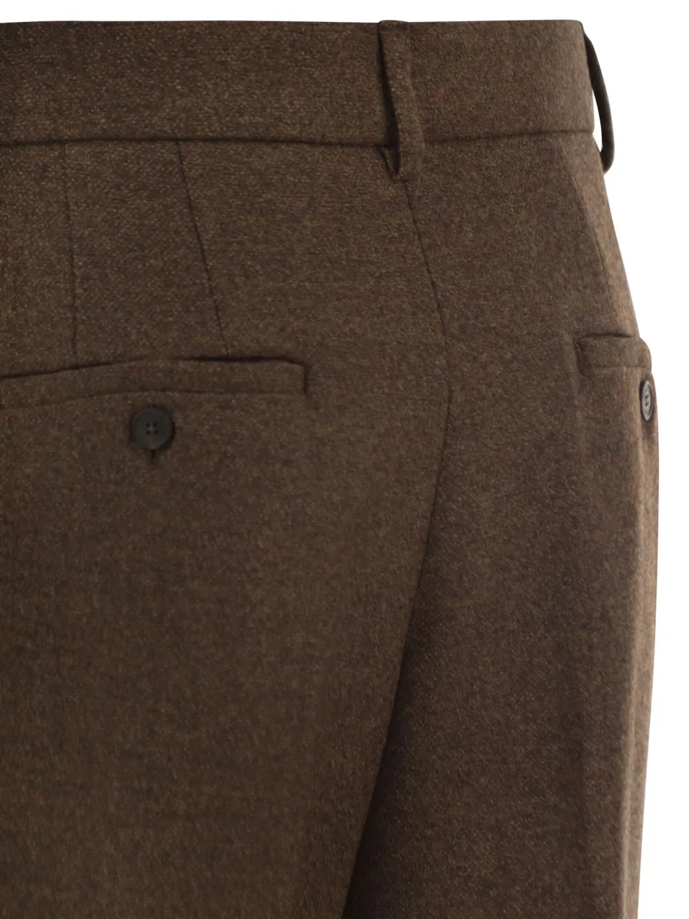 Weekend Max Mara Wollen plooibroek Bruin