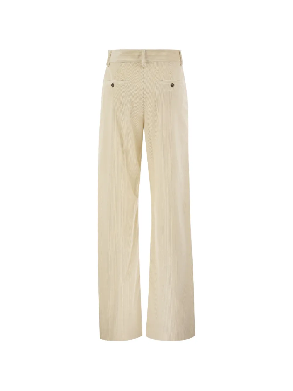 Weekend Max Mara Ribfluwelen broek met wijde pijpen Beige