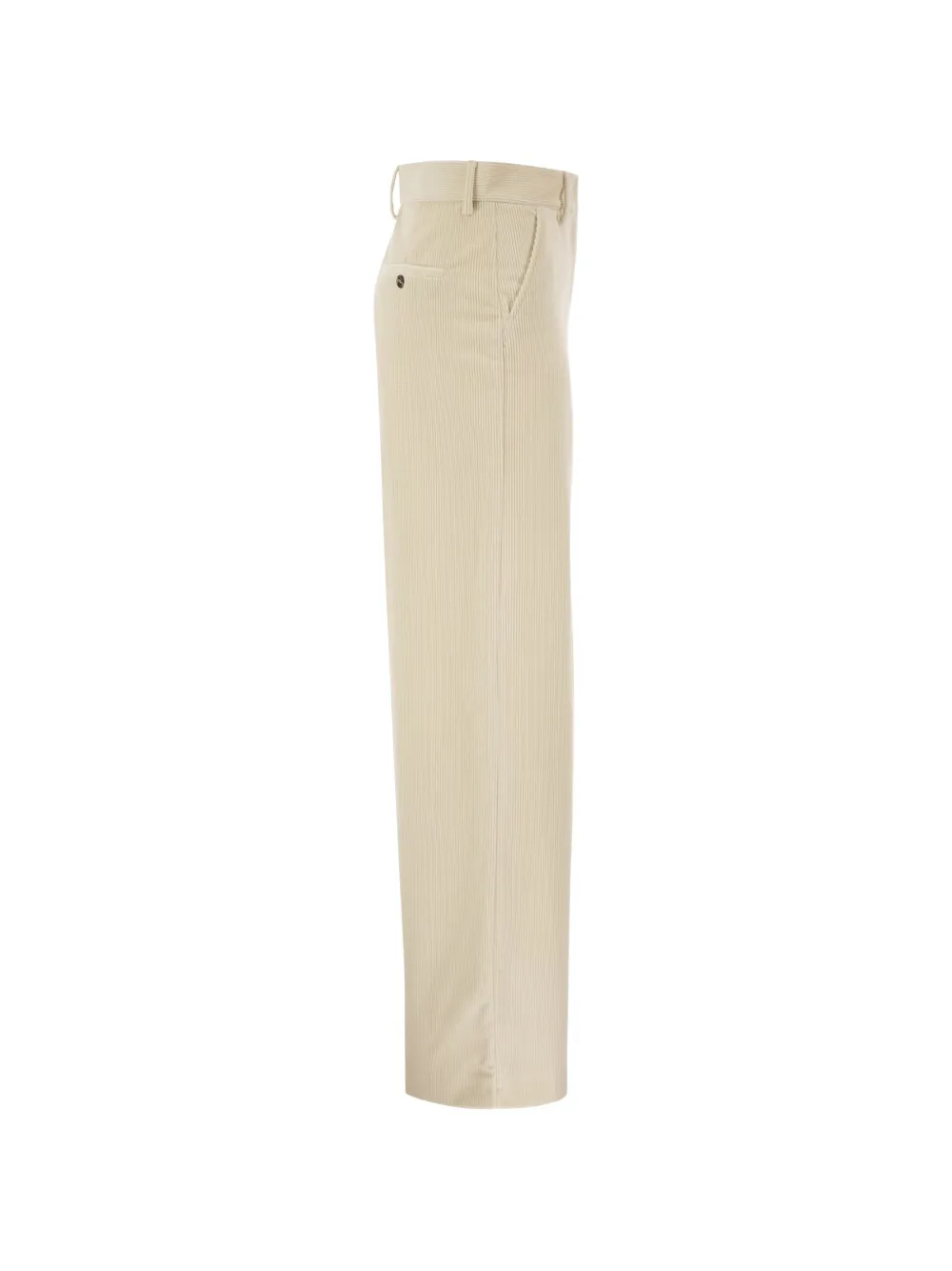 Weekend Max Mara Ribfluwelen broek met wijde pijpen Beige