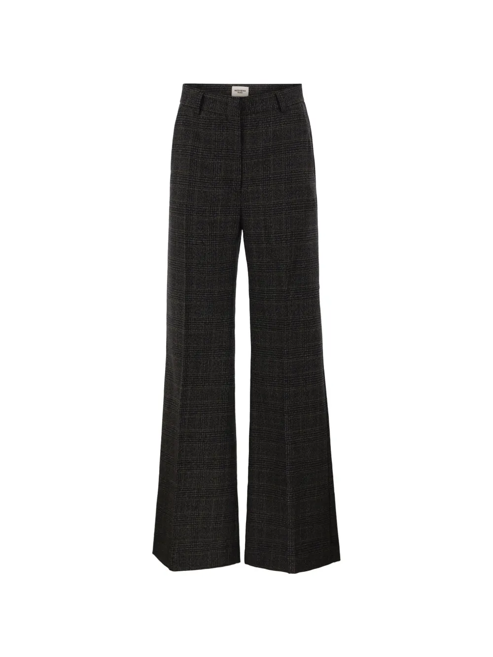 Weekend Max Mara Prince of Wales check wide-leg trousers - Gris