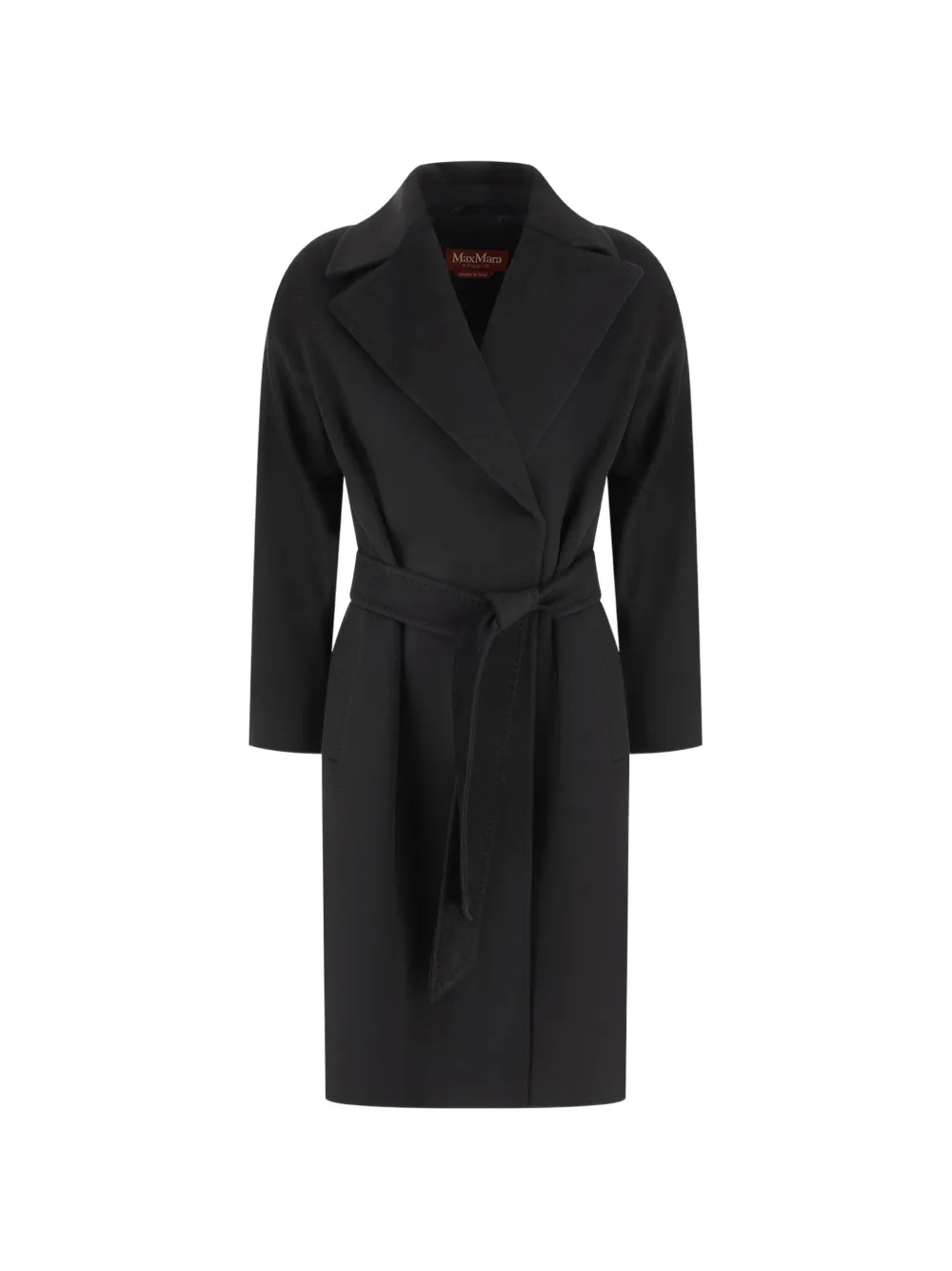 Max Mara belted wrap coat - Nero