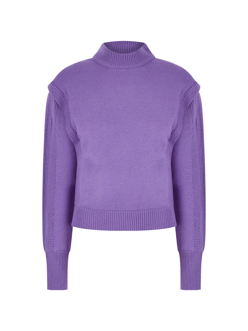 Alberta Ferretti ruffled high-neck sweater - Violet Alberta Ferretti ruffled high-neck sweater - Violet