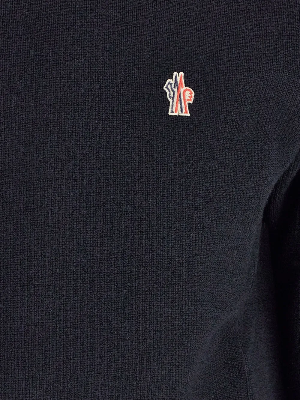 Moncler Grenoble logo-patch wool sweater Blauw
