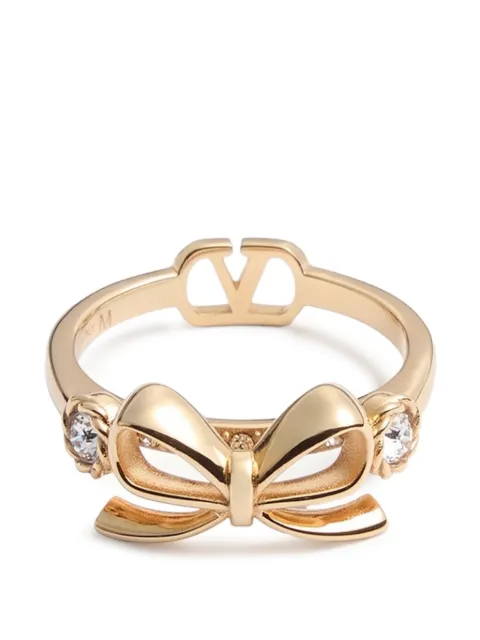 Valentino Garavani Vロゴ Floc リボン リング