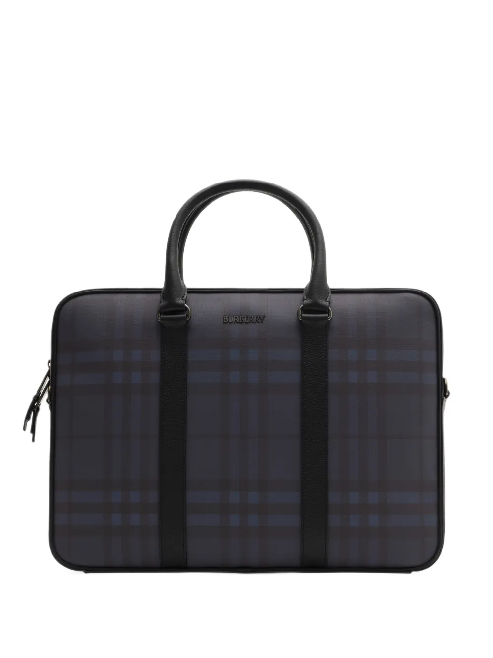 Burberry City Check briefcase - Blau