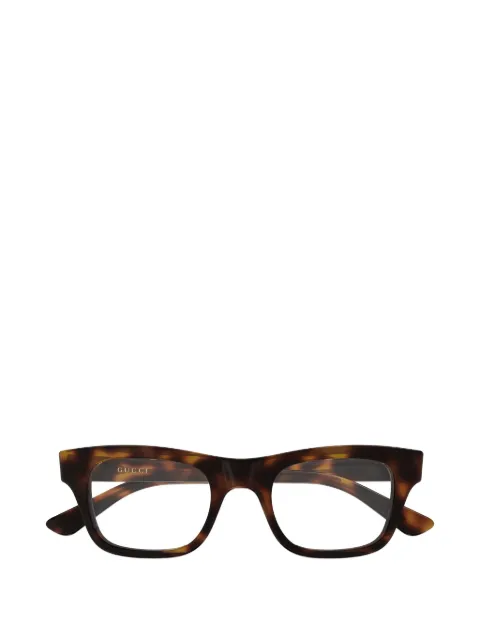 Gucci Eyewear tortoiseshell-effect rectangle-frame glasses