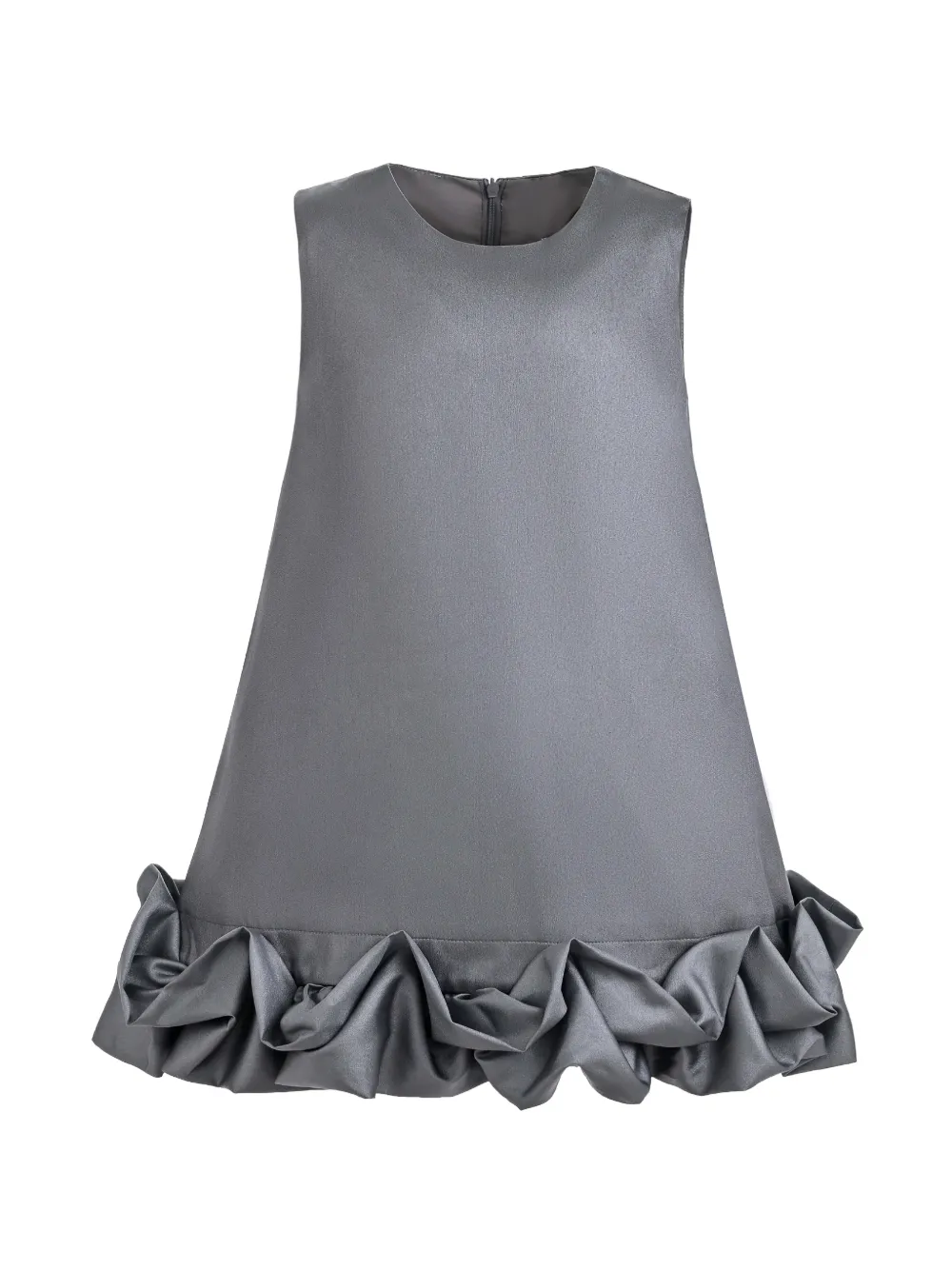 Tulleen Clarette ruffle-hem dress - Grigio