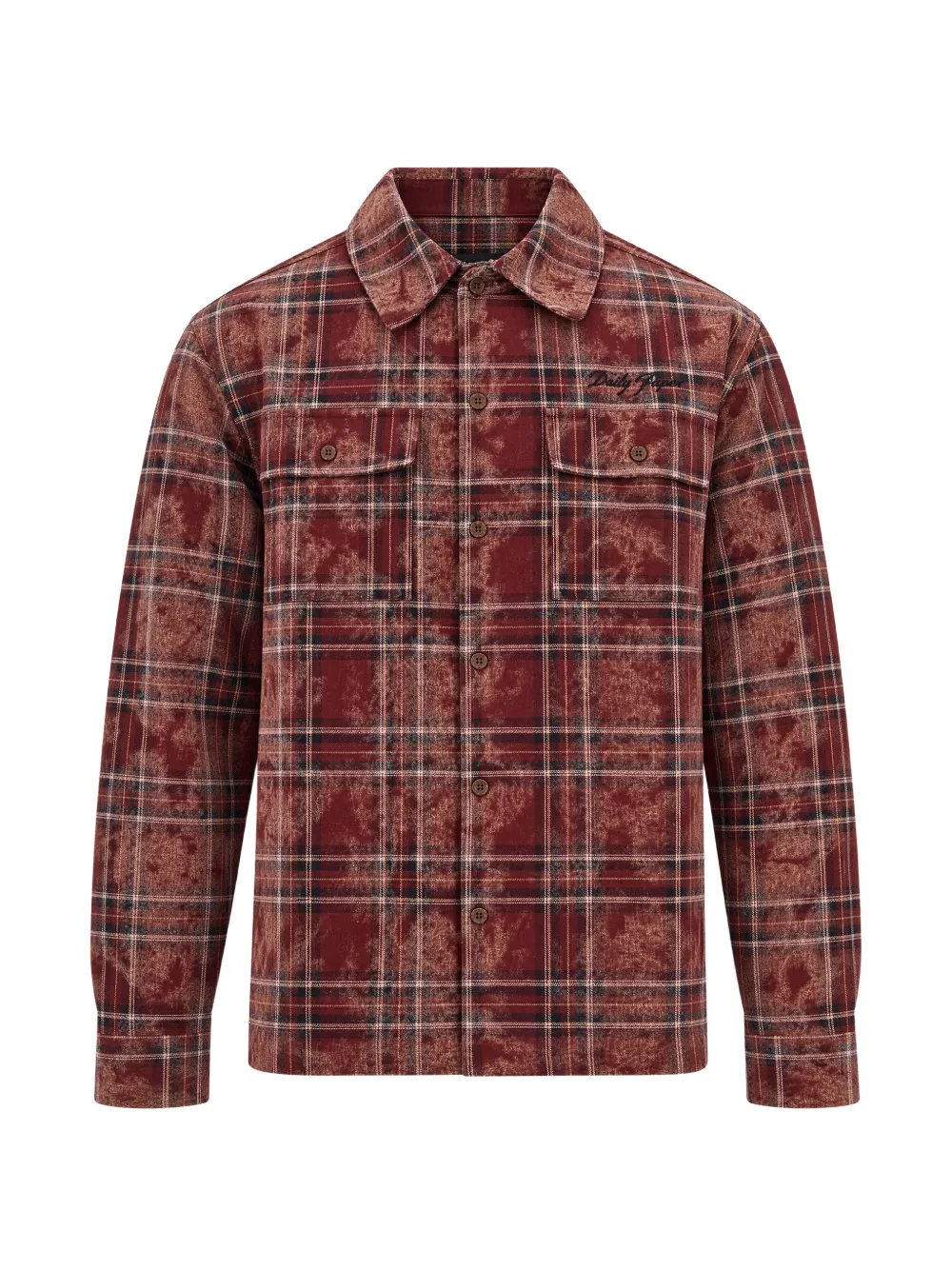 Daily Paper check-print acid-wash shirt - Rouge Daily Paper check-print acid-wash shirt - Rouge