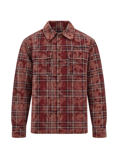 Daily Paper check-print acid-wash shirt
