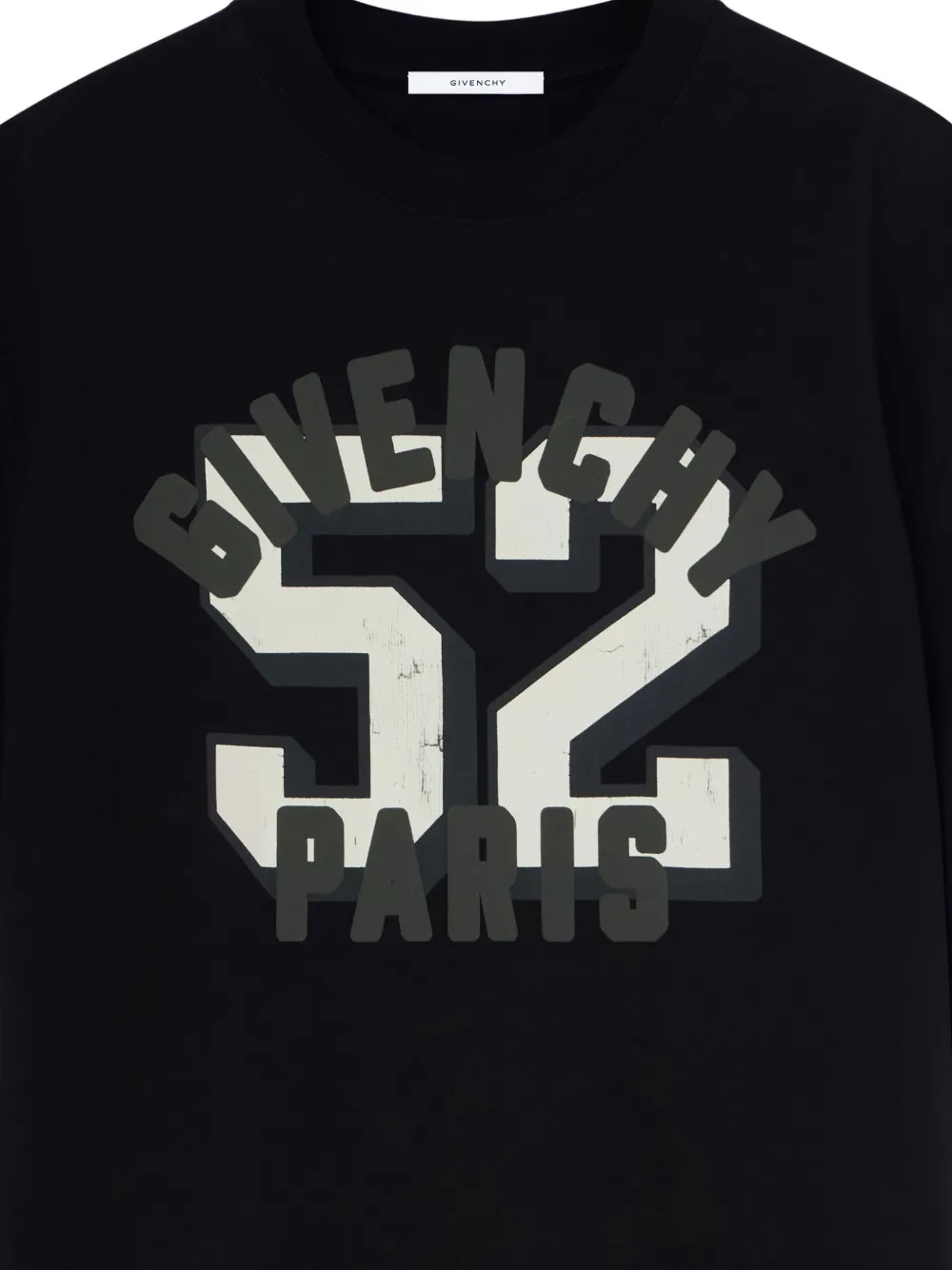 Givenchy Boxy-fit katoenen T-shirt met Paris 52-print Zwart