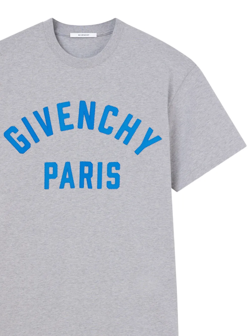 Givenchy Katoenen T-shirt met Paris-borduurwerk Grijs