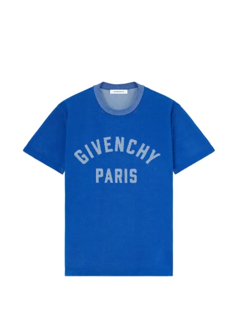 Givenchy T-shirt in knit with Givenchy Paris jacquard