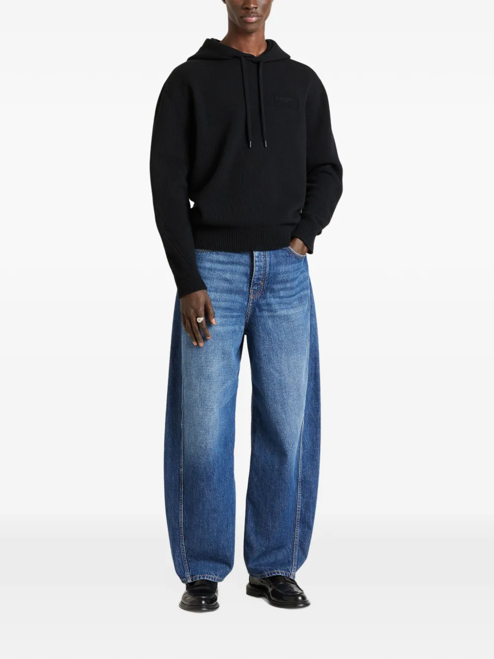 Givenchy Couture Seam hoodie van wol en kasjmier Zwart