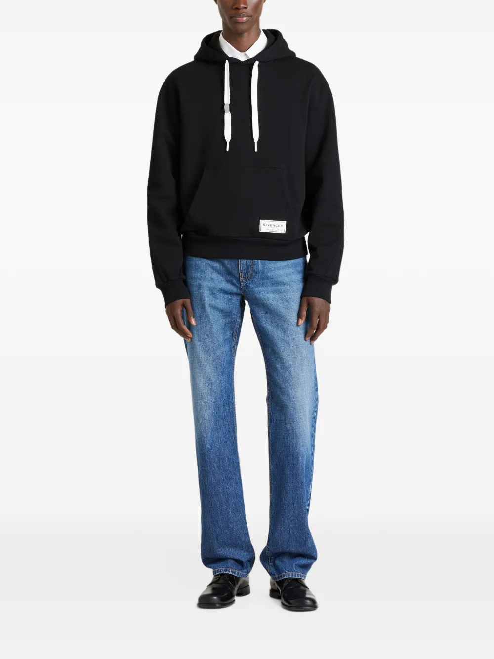 Givenchy Couture Seam fleece hoodie Zwart