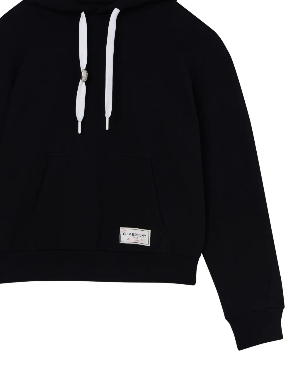Givenchy Couture Seam fleece hoodie Zwart