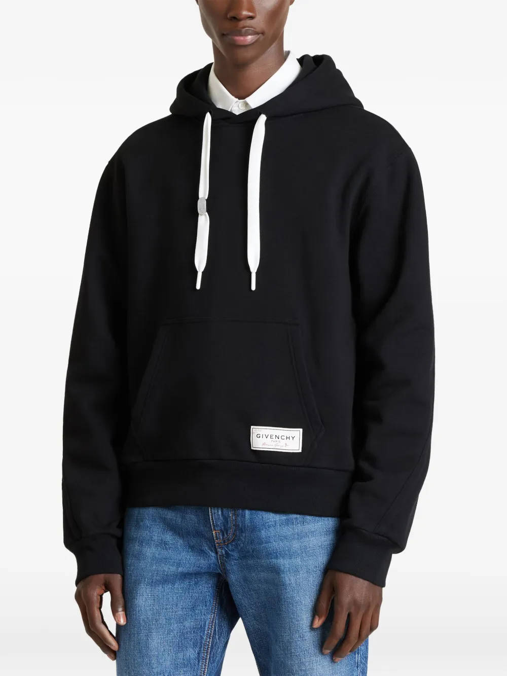Givenchy Couture Seam fleece hoodie Zwart