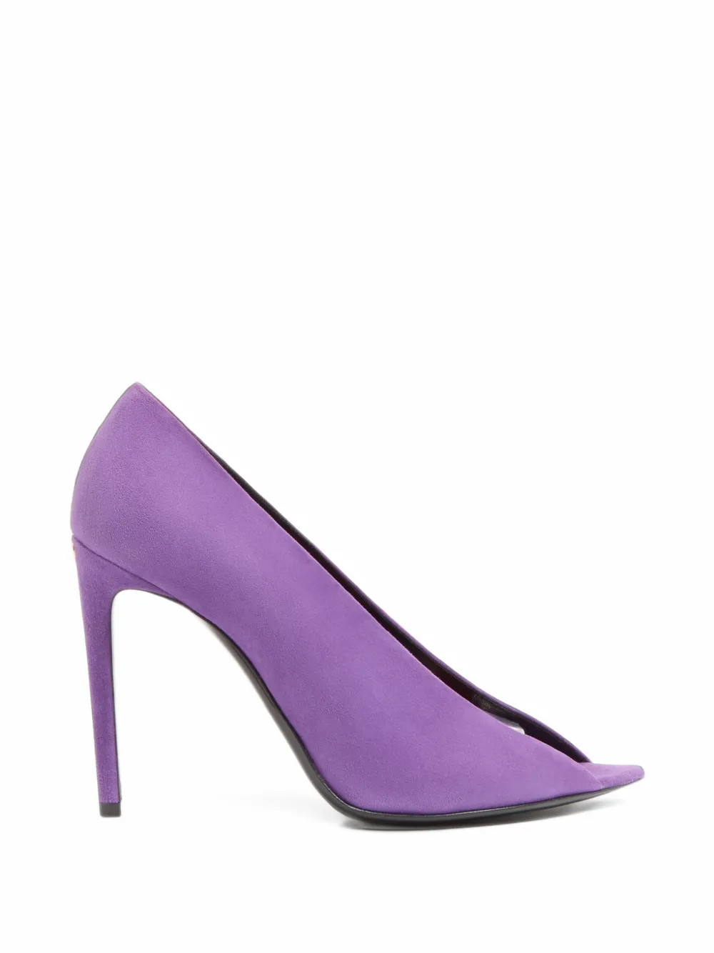 Valentino Garavani Pumps in pelle scamosciata a punta aperta 105mm - Viola