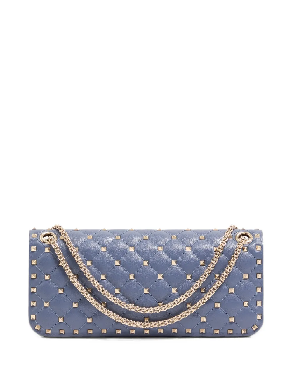 Valentino Garavani Rockstud Spike medium shoulder bag in kidskin Blauw