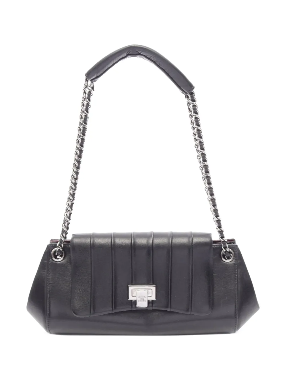 CHANEL Pre-Owned 2002-2003 Lambskin Vertical Quilt Accordion Flap shoulder bag - Nero