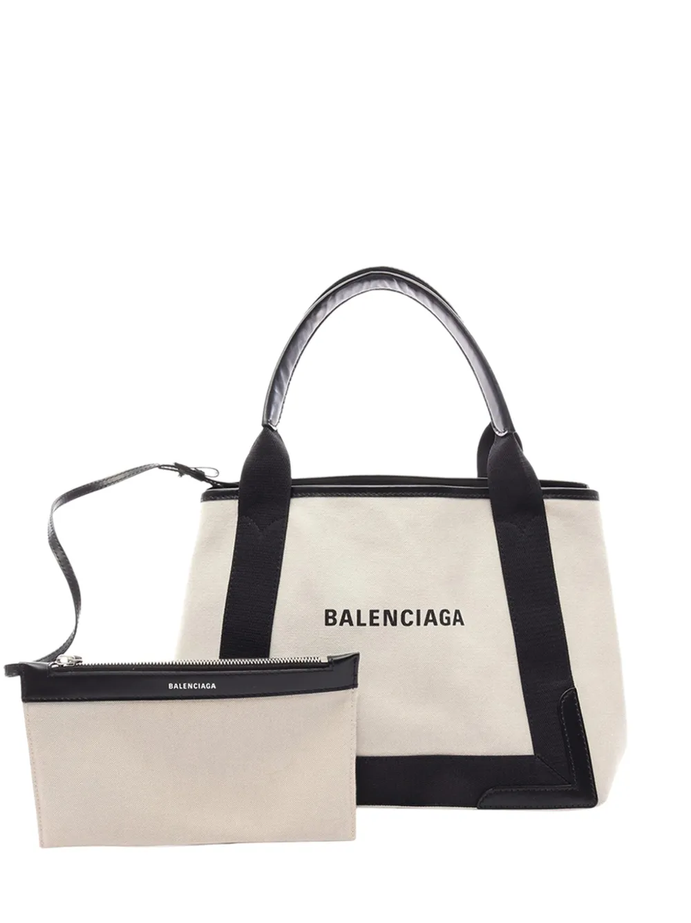 Balenciaga Pre-Owned 2000-2026 Canvas Navy Cabas S tote bag - Weiß