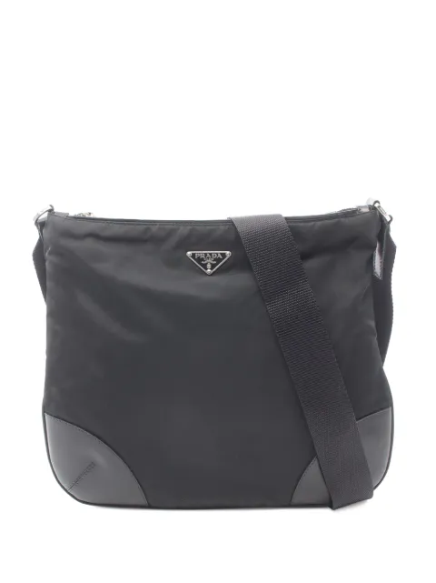 Prada Pre-Owned 2013-2026 Vitello Trimmed Tessuto crossbody bag