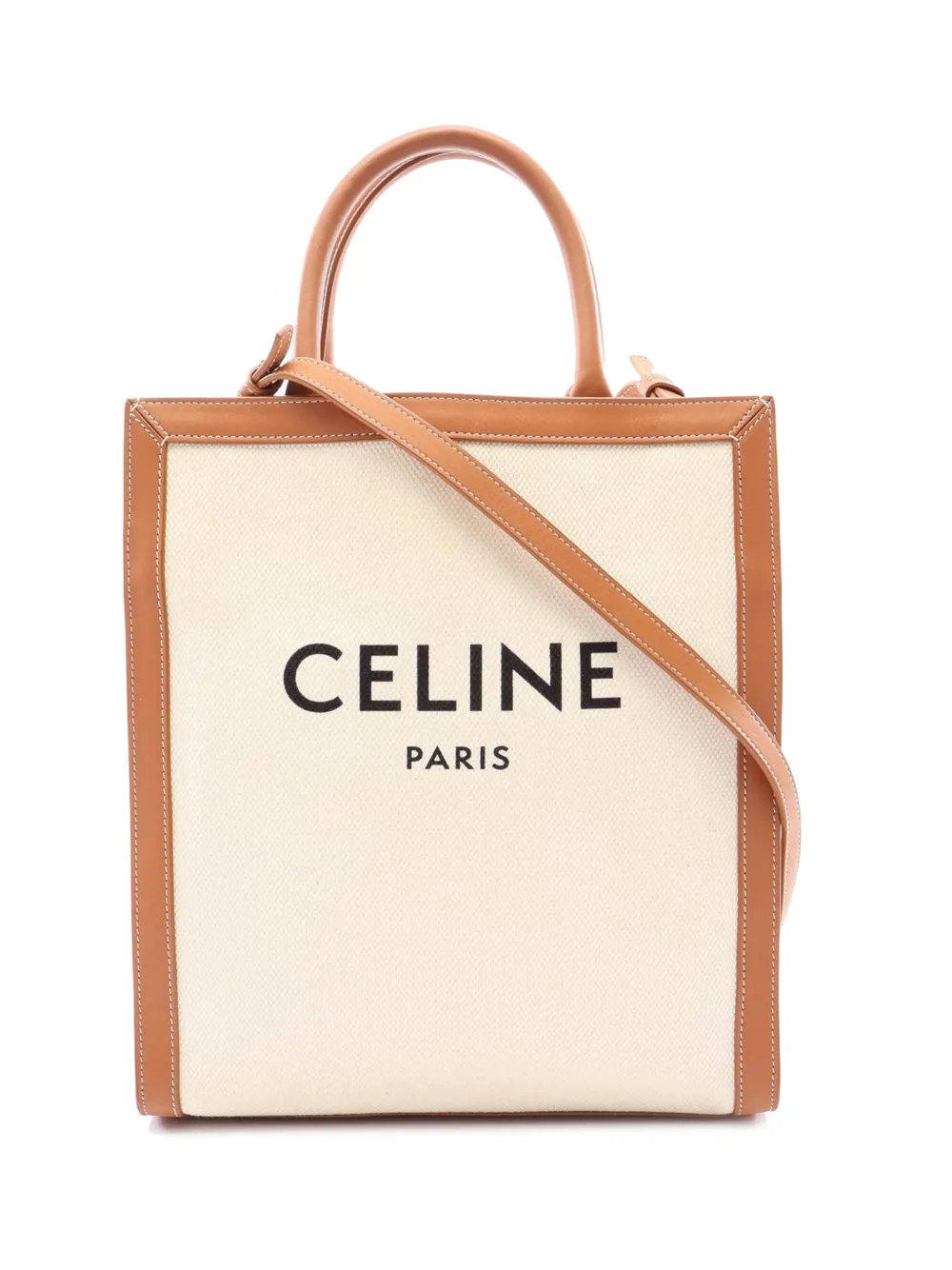 Celine Pre-Owned 2010-2026 Small Canvas Vertical Cabas satchel - Marrone