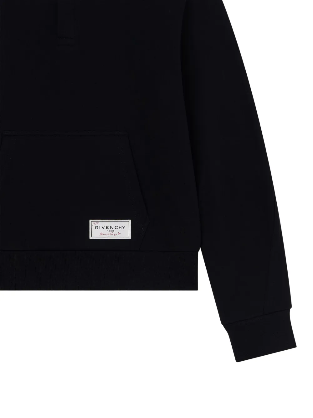Givenchy Couture Seam fleece polosweater Zwart