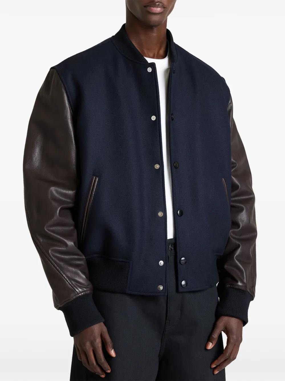 Givenchy Couture Seam shirtjack van gemengde materialen met Paris Blauw