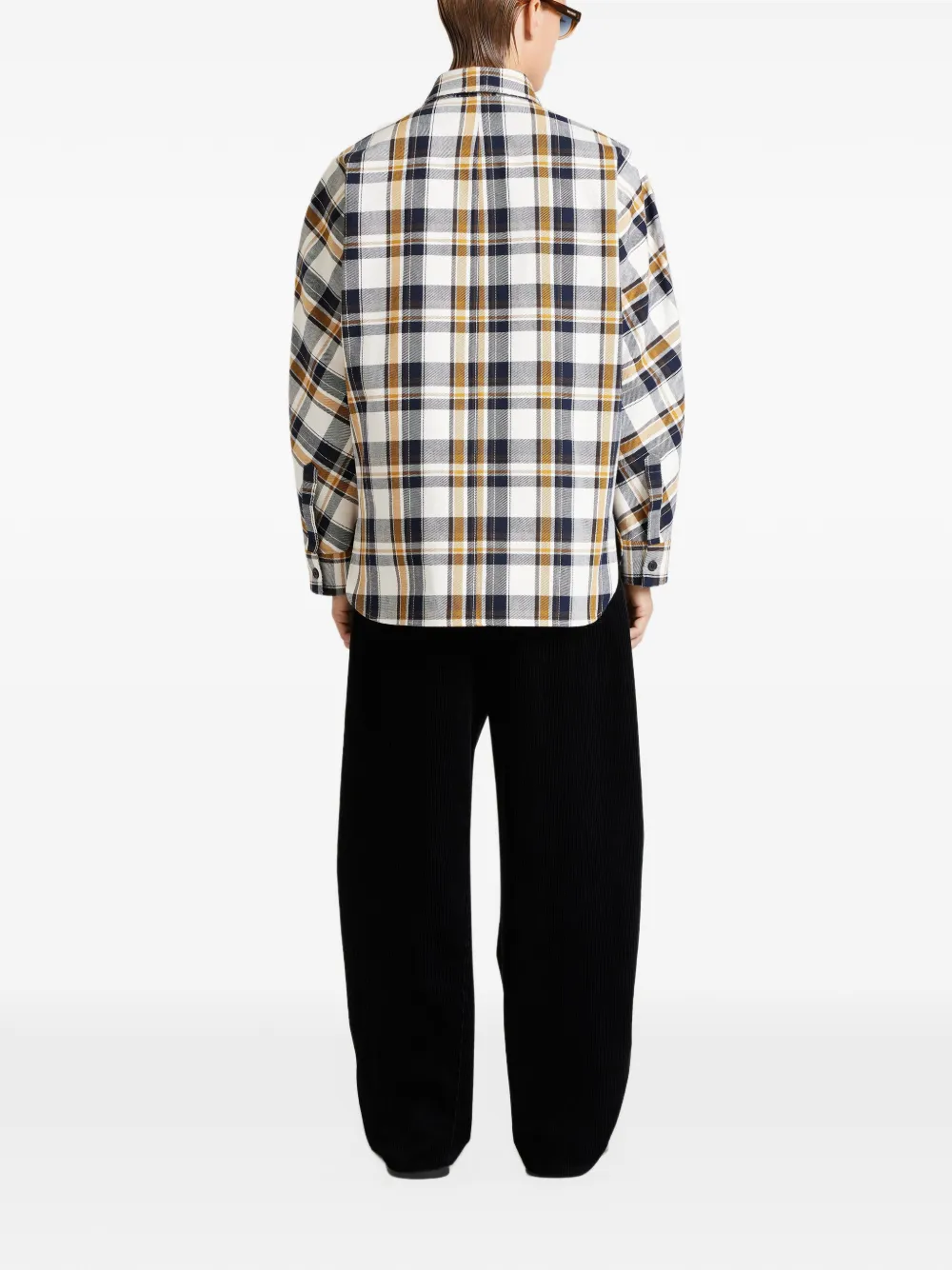 Givenchy Couture Seam geruit katoenen shirtjack Beige
